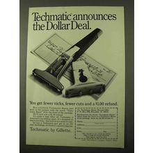 1971 Gillette Techmatic Razor Ad - The Dollar Deal