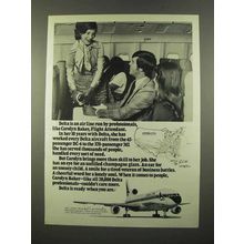 1975 Delta Airlines Ad - Carolyn, Flight Attendant