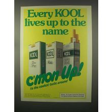 1981 Kool Cigarettes Ad - Lives Up to the Name