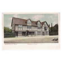 SHAKESPEARE'S HOUSE, STRATFORD UPON-AVON unused antique postcard Peacock brand =