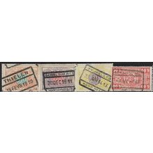 1910/1942 4 different Railway stamps - fine used (o) - good cancels