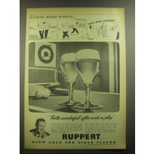 1945 Ruppert Beer Ad - Pleasure before Business