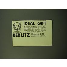 1950 Berlitz School of Language Ad - Ideal Gift