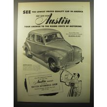 1950 Austin Devon 4-Door Sedan Car Ad - See the lowest priced quality car