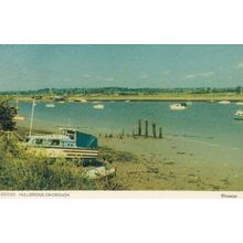 Boats at Hillbridge On Crouch Near Southend Essex 1970s Rare Postcard