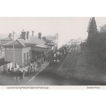 Last Train Leaving Petworth Station To Pulborough Sussex Postcard