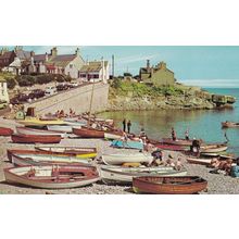 Moelfre Anglesey 1970s Welsh Boats Harbour Postcard