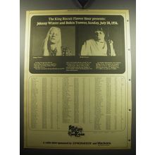 1974 The King Biscuit Flower Hour Advertisement - Johnny Winter and Robin Trower