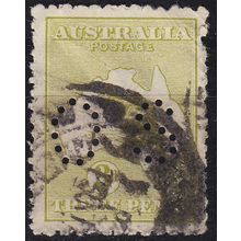 AUSTRALIEN AUSTRALIA [Dienst Lochung] MiNr 0037 IX ( O/used ) [01]