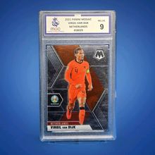 Panini Euro 2020 Mosaic 2021 Base card 141 Virgil van Dijk Netherlands Graded 9