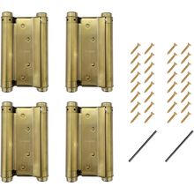 4Pcs 2 Pairs 5" Double Action Spring Hinge Stainless Steel Cafe Saloon Door Swin