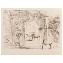 Salvador Dalí (1904-1989). Washington Gate, from New York City, 1964 Poster Canv