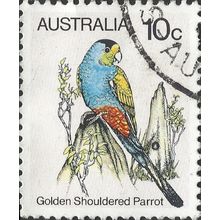 AUSTRALIA, BIRD, Golden-shouldered Parrot, white 1980, 10c, #2