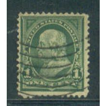 Used 279 1c Benjamin Franklin Fine M04357