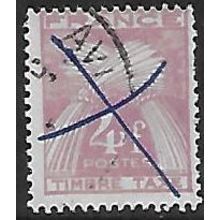 Po Mi 87: 4 Fr. violet Postage Due Stamp: Wheatsheaves