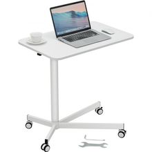 Mobile Standing Desk, 28.5"-44.2" Gas-Spring Height Adjustable Sit-Stand Des...