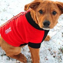 Highline Fleece Coat-Red and Black With Rolling Bones*LC=Large Chest Size 12LC