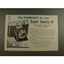 1959 Zeiss Ikon Super Ikonta IV Camera Ad - Compact!!