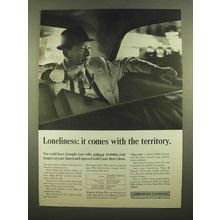1965 American Express Ad - Loneliness Comes