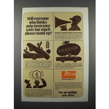 1973 Aetna Insurance Ad - Auto Insurance Costs Too Much
