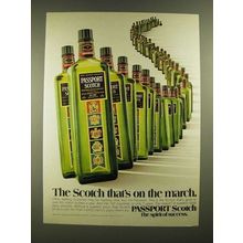 1976 Passport Scotch Ad - The Scotch That's On The March