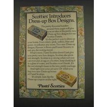 1976 Pastel Scotties Tissues Ad - Dress-up Box Designs