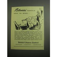1948 British Celanese Limited Ad - A Celanese Formula Goes to Work