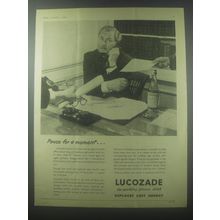 1954 Lucozade Glucose Drink Ad - Pause for a moment