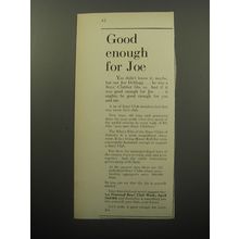 1951 National Boys' Club Week Ad - Good enough for Joe