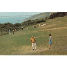Golf Game Golfers at Pontins Osmington Bay 1970s Postcard