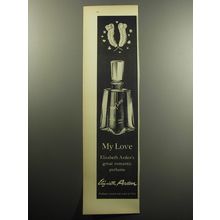 1957 Elizabeth Arden My Love Perfume Advertisement