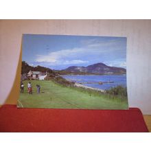 WHITING BAY & HOLY ISLE, ISLE OF ARRAN used postcard 1983 pm =
