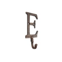 Pack Of 2] Rustic Copper Cast Iron Letter E Alphabet Wall Hook 6""