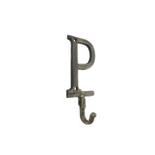 Pack Of 2] Rustic Gold Cast Iron Letter P Alphabet Wall Hook 6""