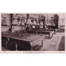 Billiard Room Officers HQ RN Barracks Military Portsmouth Gale & Polden Postcard