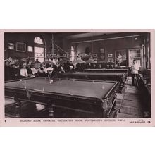 Privates Recreation Room Portsmouth Marines Military RMLI RPC Postcard