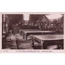 Billiard Room Longmoor Military Camp Hampshire RPC Old Postcard