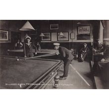 Billiard Room Trafalgar Sailors Military Institute Portsmouth Old Postcard