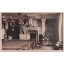 Ashridge Billiard Snooker Room Herts Old Real Photo Postcard