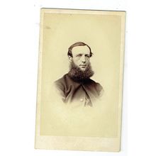 Victorian cdv photo portrait bearded man Fareham photographer