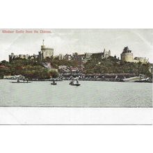 WINDSOR CASTLE From the Thames - Berkshire - Early 1900's Postcard