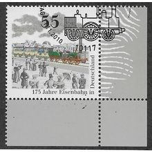 GER 2010 €0.55 '175TH ANN OF EISENBAHN' (CORNER MARGIN) FINE USED (EBID54-035)