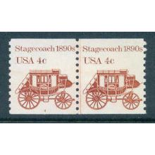 1898A 4c Stagecoach Fine MNH Dry Gum CNP Left 4 W0493