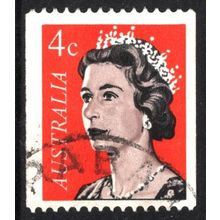 AUSTRALIA 1966: QUEEN ELIZABETH II DEFINITIVES - 4c COIL STAMP USED (G2)