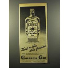 1947 Gordon's Gin Ad - There's No Gin Like Gordon's