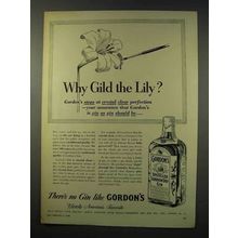 1956 Gordon's Gin Ad - Why Gild the Lily?