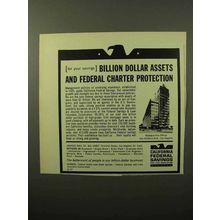 1964 California Federal Savings Ad - Billion Assets