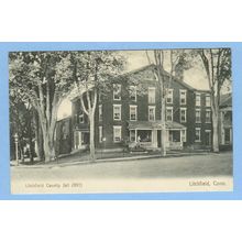 CT Litchfield Litchfield County Jail 1811Tree Lined Street w/Old Buildings~497