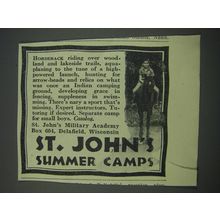 1930 St. John's Military Academy Ad - St. John's Summer Camps