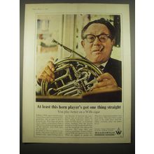 1966 W.D. & H.O. Wills Tobacco Ad - At least this horn player's got one thring